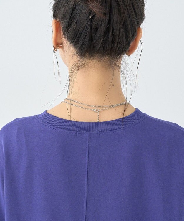 earth music&ecology ラウンドルーズロンＴ Blue