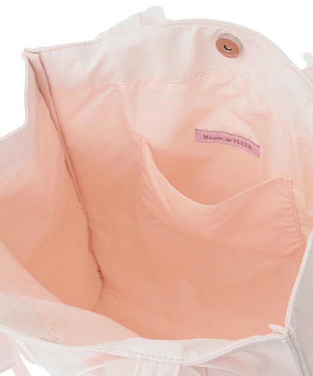 Maison de FLEUR チュールハンドルスクエアトートバッグ Pink