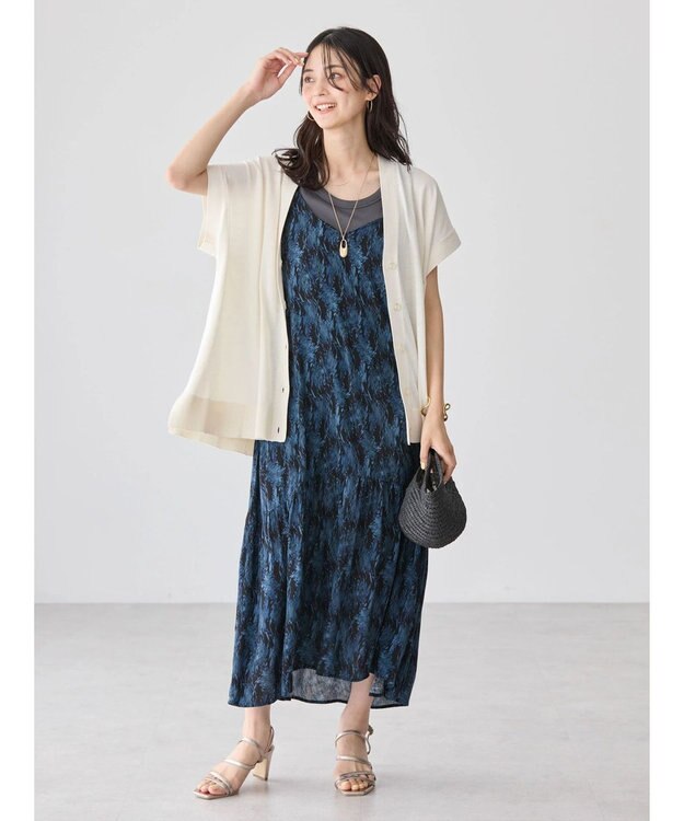 AMERICAN HOLIC 接触冷感Ｖネックニットカーディガン Ivory