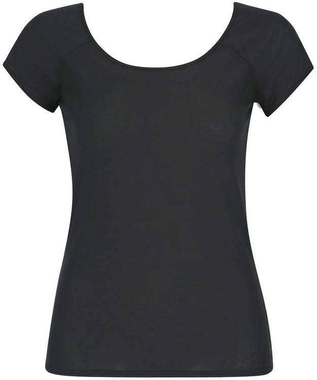 Wing インナー 汗をかいてもベタつきにくい 汗取り設計 【瞬汗ドライ】 2分袖 半袖 春 夏 EL1240 ウイング／ワコール ブラック