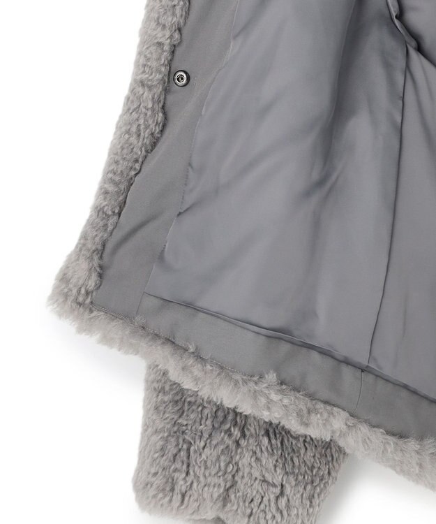 UNFILO エコファー ステンカラーコート グレー