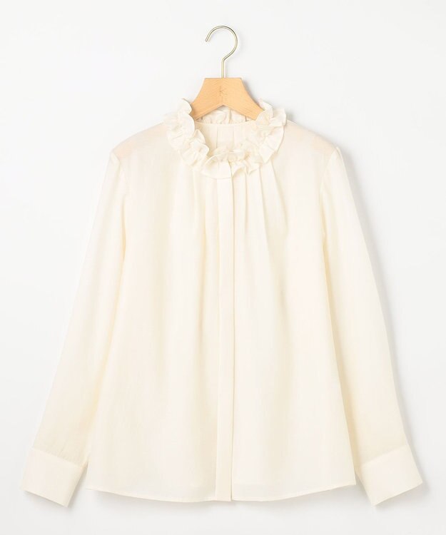 組曲 S 【加藤ローサさん着用】アンティークオーガンフリル ブラウス アイボリー系