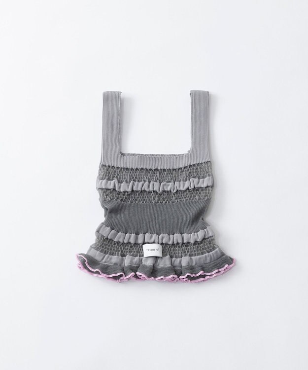 TRICOTE シアーリブニットバッグ 94L.GRAY