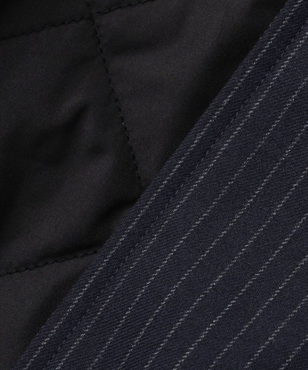 UNFILO MENS FLANNEL TOUCH 中綿ブルゾン [EC限定]ネイビーストライプ