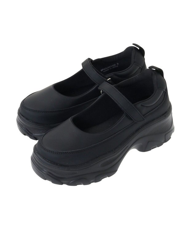 Green Parks ・ｒｉｃｈ　ｂｌｕｅ　厚底ストラップスニーカー Black