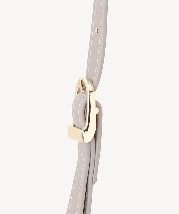 自由区 【2WAY】フェイクファーハーフムーン バッグ ライトグレー系