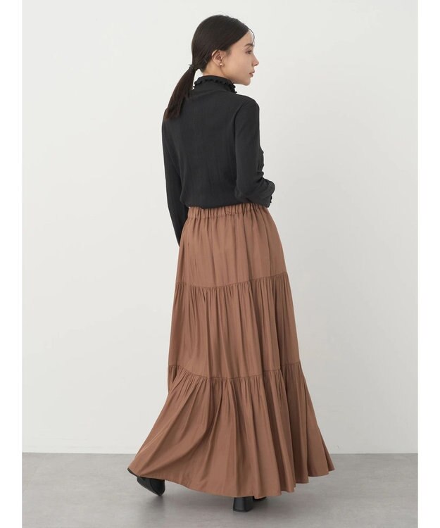 earth music&ecology コットンシアータートルネックプルオーバー Black