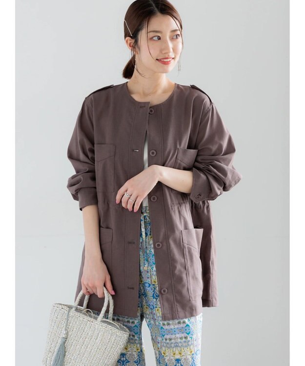Te chichi ノーカラーサファリジャケット《2026 spring catalog item》 ブラウン
