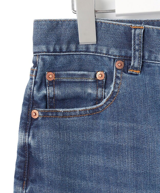 23区 【接触冷感】23区DENIM サマー ストレート ワイド パンツ ウォッシュドブルー系