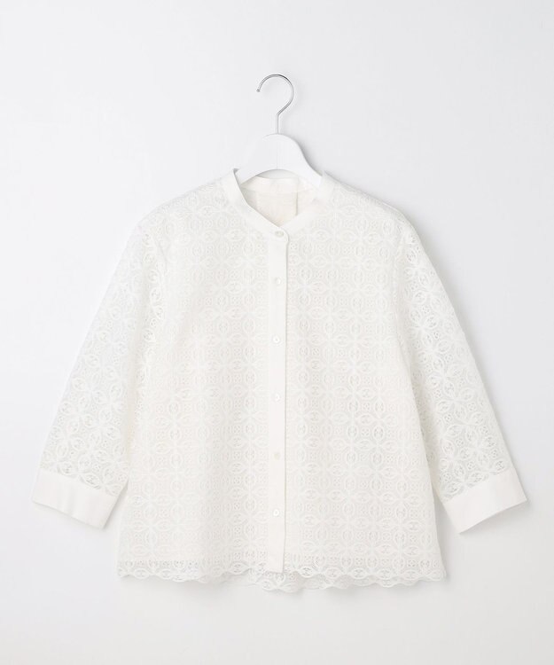 自由区 【カタログ掲載】ジオメトリックレース ブラウス オフ