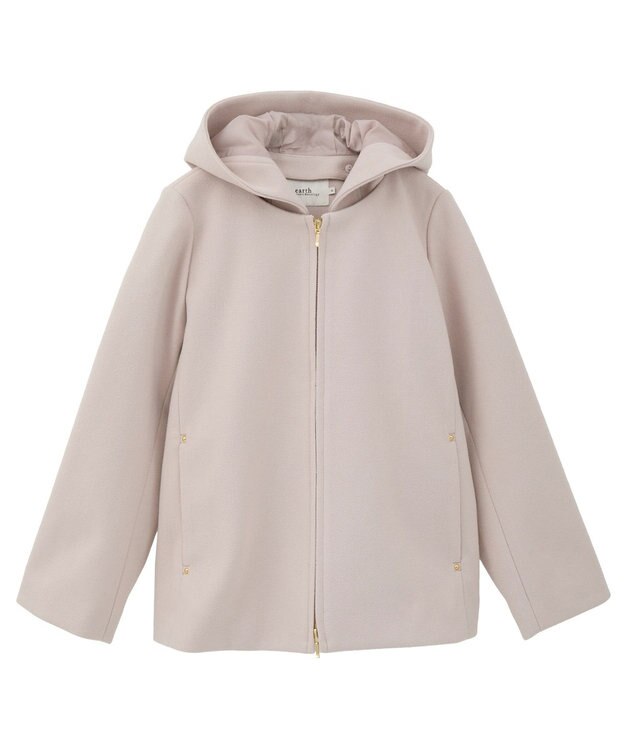 earth music&ecology 【フード取り外し可】2WAYフードコート Light Beige