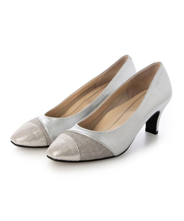 Riz raffinee <Riz raffinee>【３E】アシメトリーパンプス シルバー