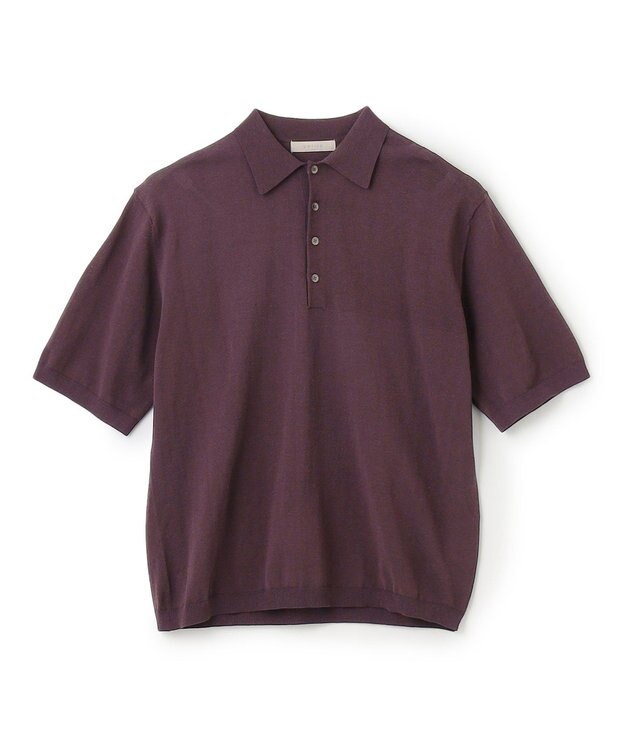 UNFILO MENS FINE MOVE ニットポロ [24年春夏商品] ボルドー