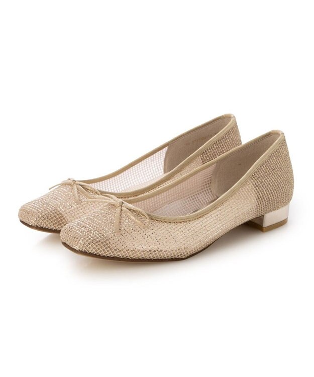 Riz raffinee <Riz raffinee>メッシュバレエシューズ ゴールド