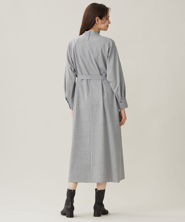 自由区 【洗える】ウーステッドトロ ワンピース ライトグレー