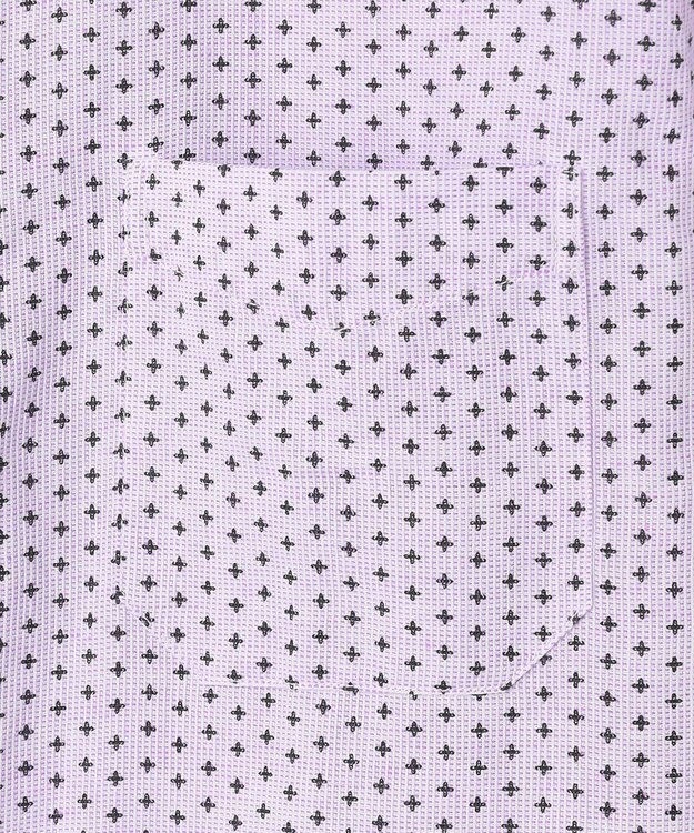 JOSEPH ABBOUD 【ビジネスシーンに最適・サステイナブル】ソアロンンシャンブレープリント 半袖 シャツ ライラック系5