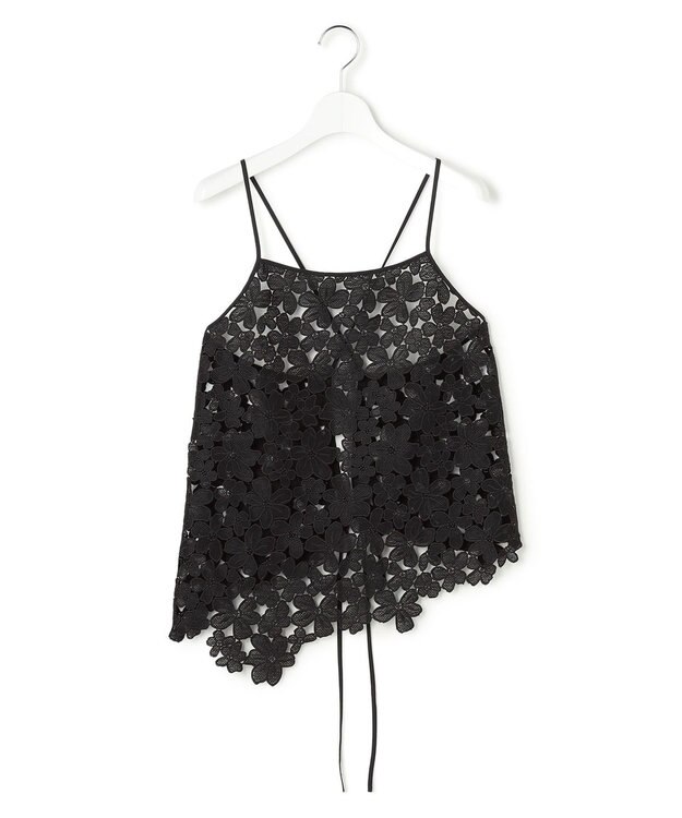 23区 【GOLD LABEL】エンブロイダリーレース キャミソール ブラック系