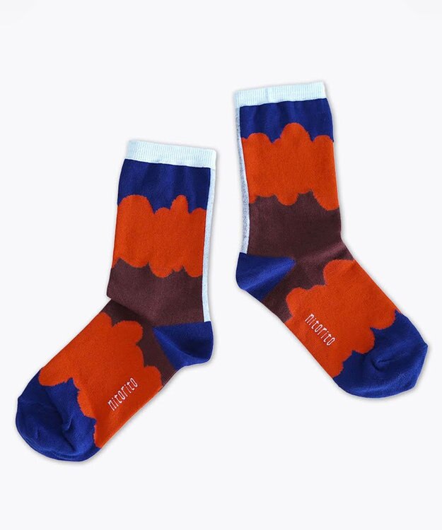 nitorito 【UNISEX】米沢オリジナル柄 ice monster 靴下 navy