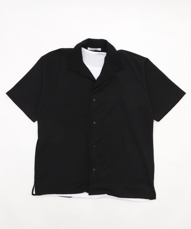 WEGO アンサンブルサッカーシャツ(SS) ブラック