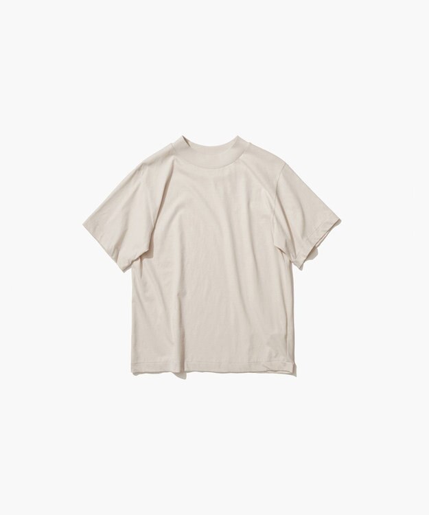 ATON FRESCA NUBUCK | モックネックＴシャツ WARM WHITE
