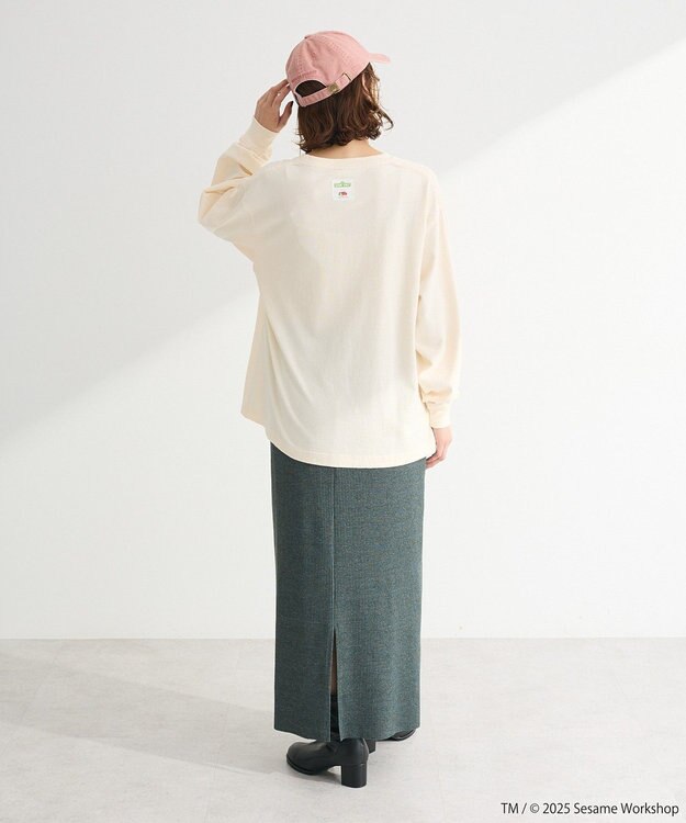Green Parks セサミストリートミーツフルーツオブザルーム　ロンＴＥＥ Ecru