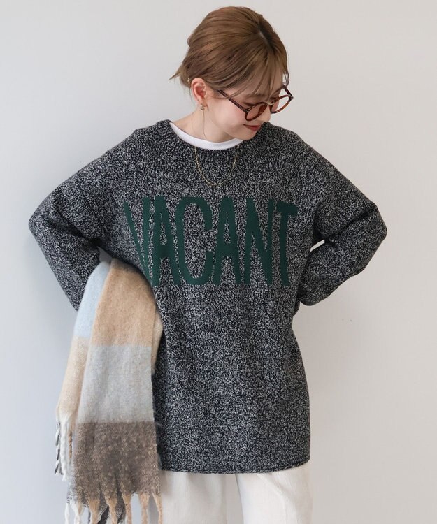 AMERICAN HOLIC バイパチＶＡＣＡＮＴロングニットプルオーバー Black