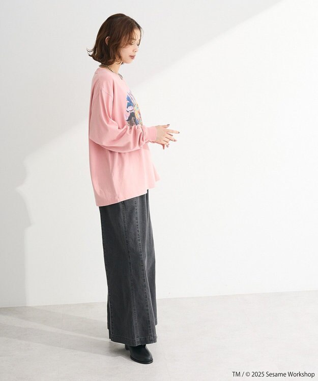 Green Parks セサミストリートミーツフルーツオブザルーム　ロンＴＥＥ Pink