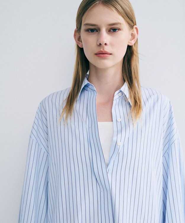 uncrave THOMAS MASON BIGシャツ ブルーストライプ