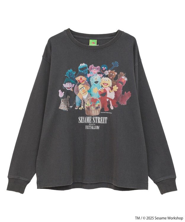Green Parks セサミストリートミーツフルーツオブザルーム　ロンＴＥＥ Charcoal Gray