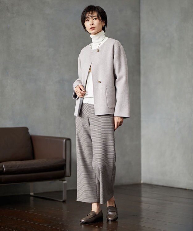 J.PRESS LADIES L 【洗える】PRINCE タートルネック ニット アイボリー系