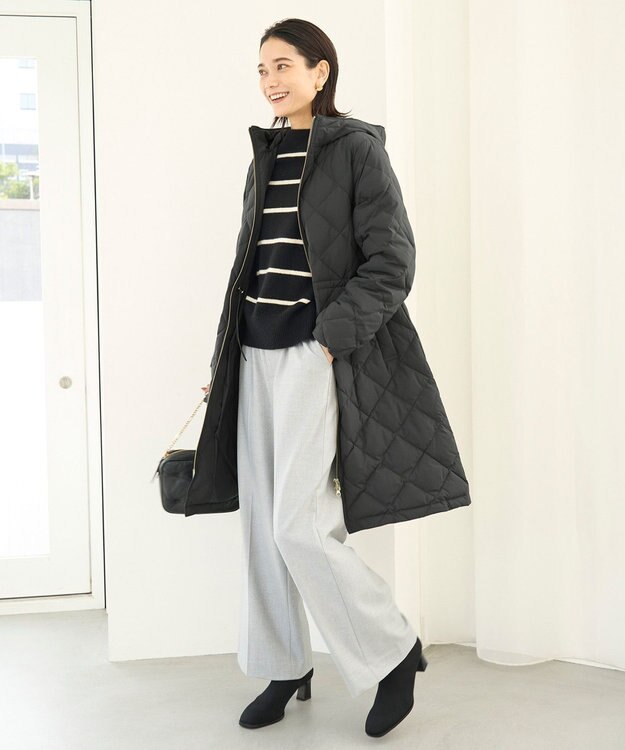 UNFILO 【VERY ベストダウン大賞 コスパ賞】TAION×UNFILO Aラインコート チャコール