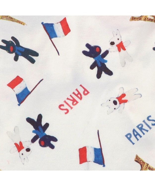 PET PARADISE リサとガスパール バケットハット付き Tシャツ 《パリ柄》 小型犬 ホワイト