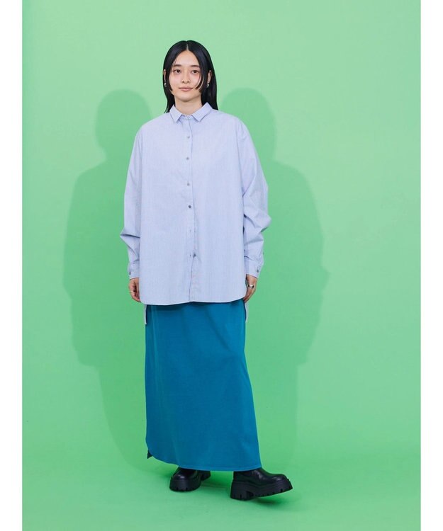 AMERICAN HOLIC ピグメント加工タイトカットスカート Blue