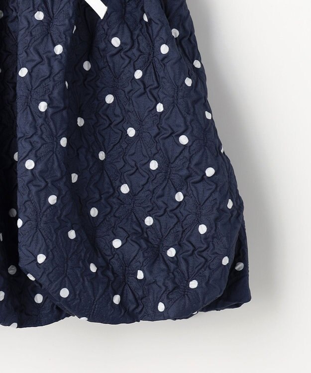 ANY KIDS 【洗濯機可能】バルーン ドットスカート ネイビー