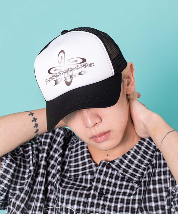 WEGO 【ユニセックス着用ITEM】別注PIKOメッシュキャップ ブラック