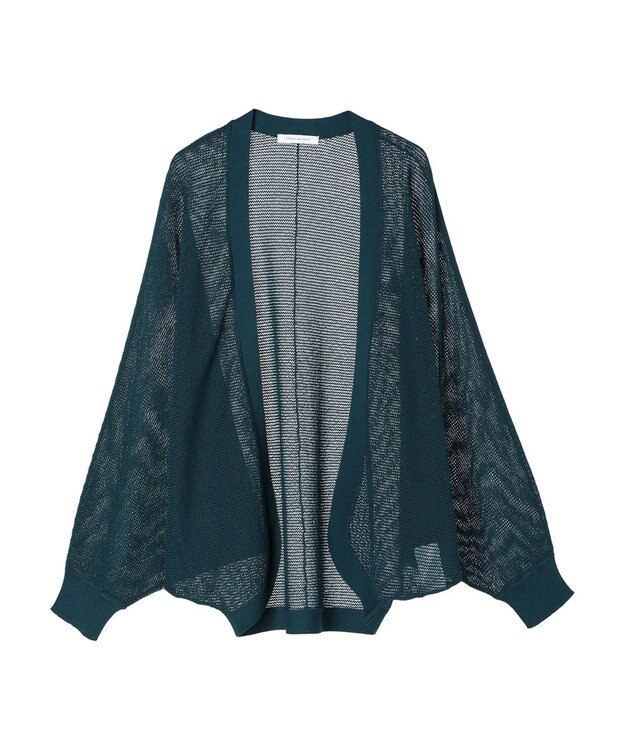 AMERICAN HOLIC ニュアンスメッシュニットカーディガン Charcoal Gray