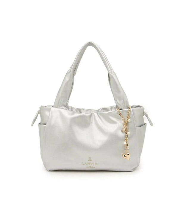 LANVIN en Bleu スフレ ハンドバッグ シルバー