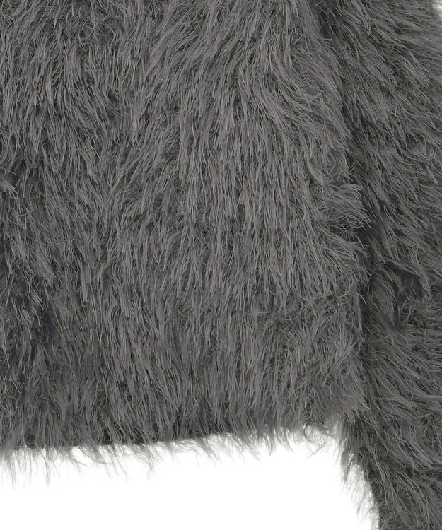 AMERICAN HOLIC Vネックシャギーニットプルオーバー Charcoal Gray