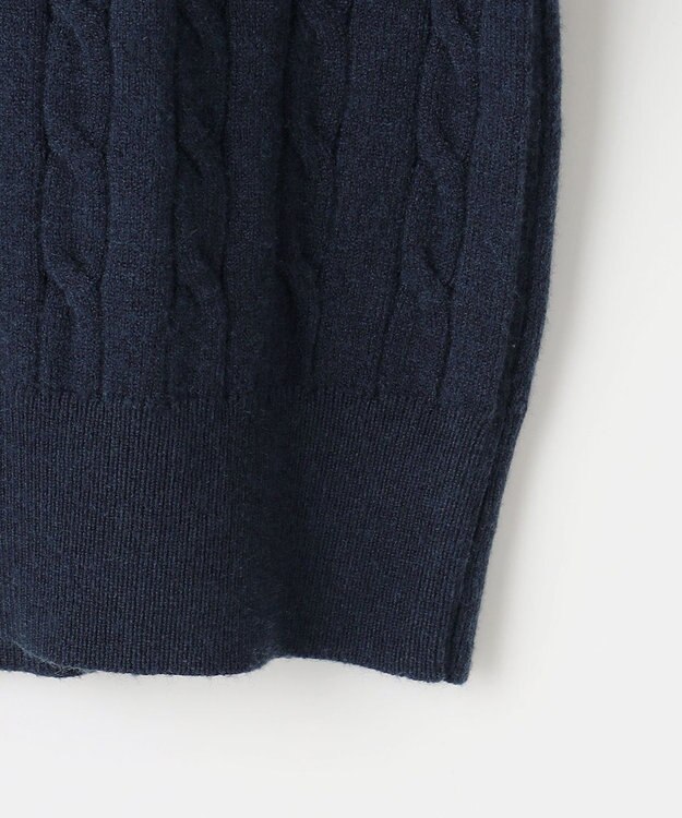 Feroux 【洗える】ケーブル ニット ネイビー系