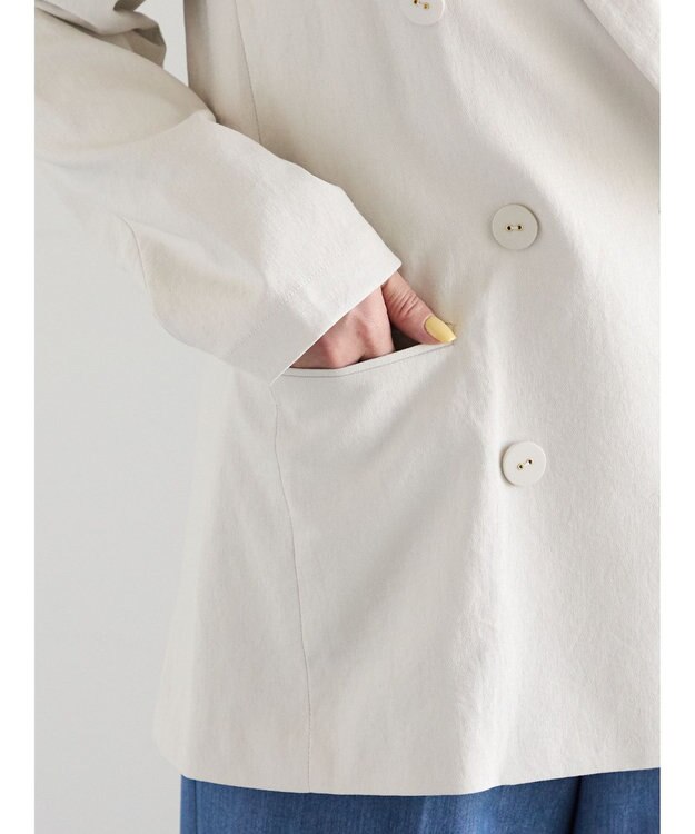 Te chichi リネンMIXロングスリーブジャケット アイボリー