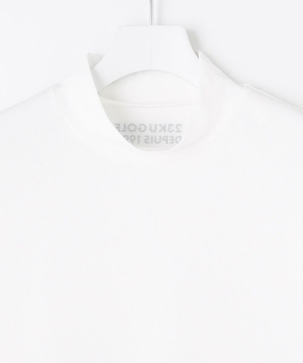 23区GOLF 【MEN】カラーブロック ドライタッチモックネックシャツ ホワイト系