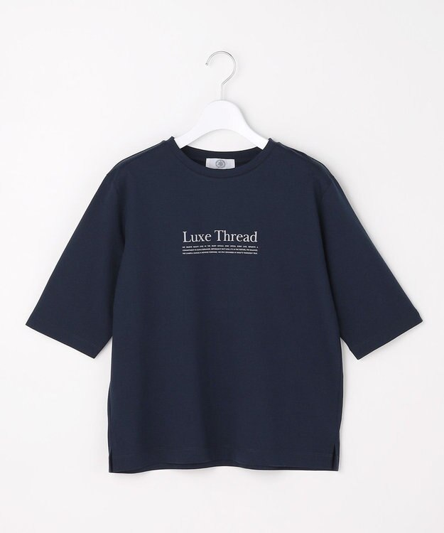 J.PRESS LADIES S ロゴTシャツ ネイビー系