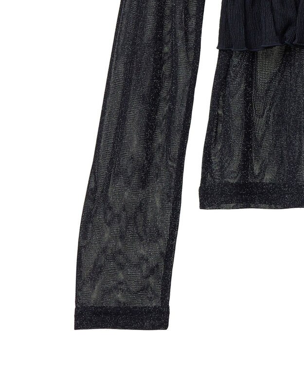 Green Parks ＳＥＴ２点　シャーリングビスチェ＋メッシュインナー Black