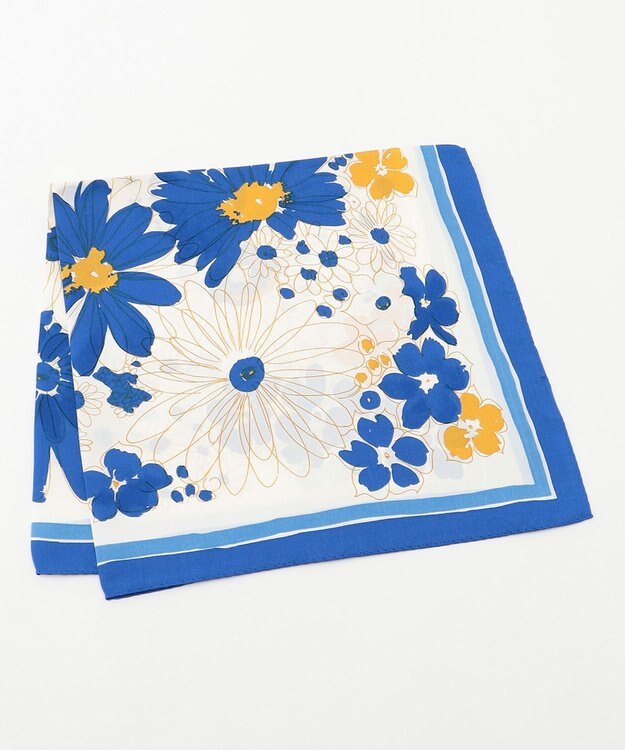 組曲 スクエアシルクスカーフ ブルー系1