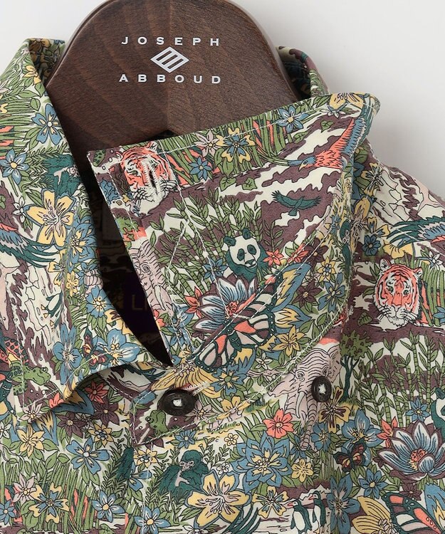 JOSEPH ABBOUD 【リバティー柄】プリントシャツ オリーブ系6