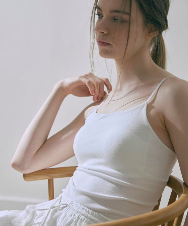 une nana cool 【綿混】364ブラトップ　キャミソール アイボリー