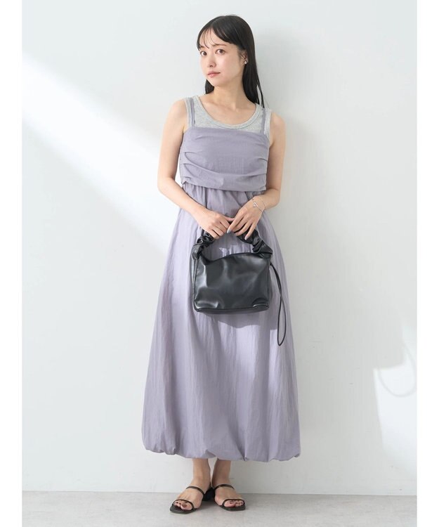 earth music&ecology テックバルーンキャミワンピース Lavender