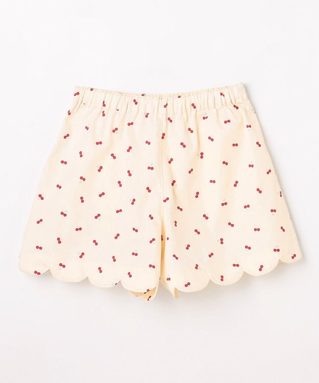 ANY KIDS 【洗濯機可能】スカラップショートパンツ エクリュ（サクランボ×ドット）