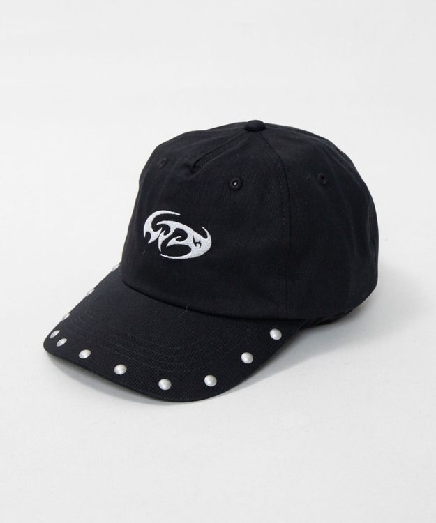 WEGO 【ユニセックス着用ITEM】スタッズロゴキャップ ブラック