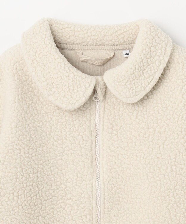 ANY KIDS もこもこボアブルゾン アイボリー系